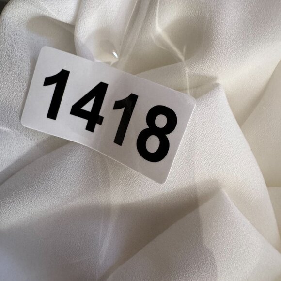 Anthony Richards Womens Keyhole Blouse Top Size 22W NEW Flowy Gold Button Vtg - Picture 6 of 6